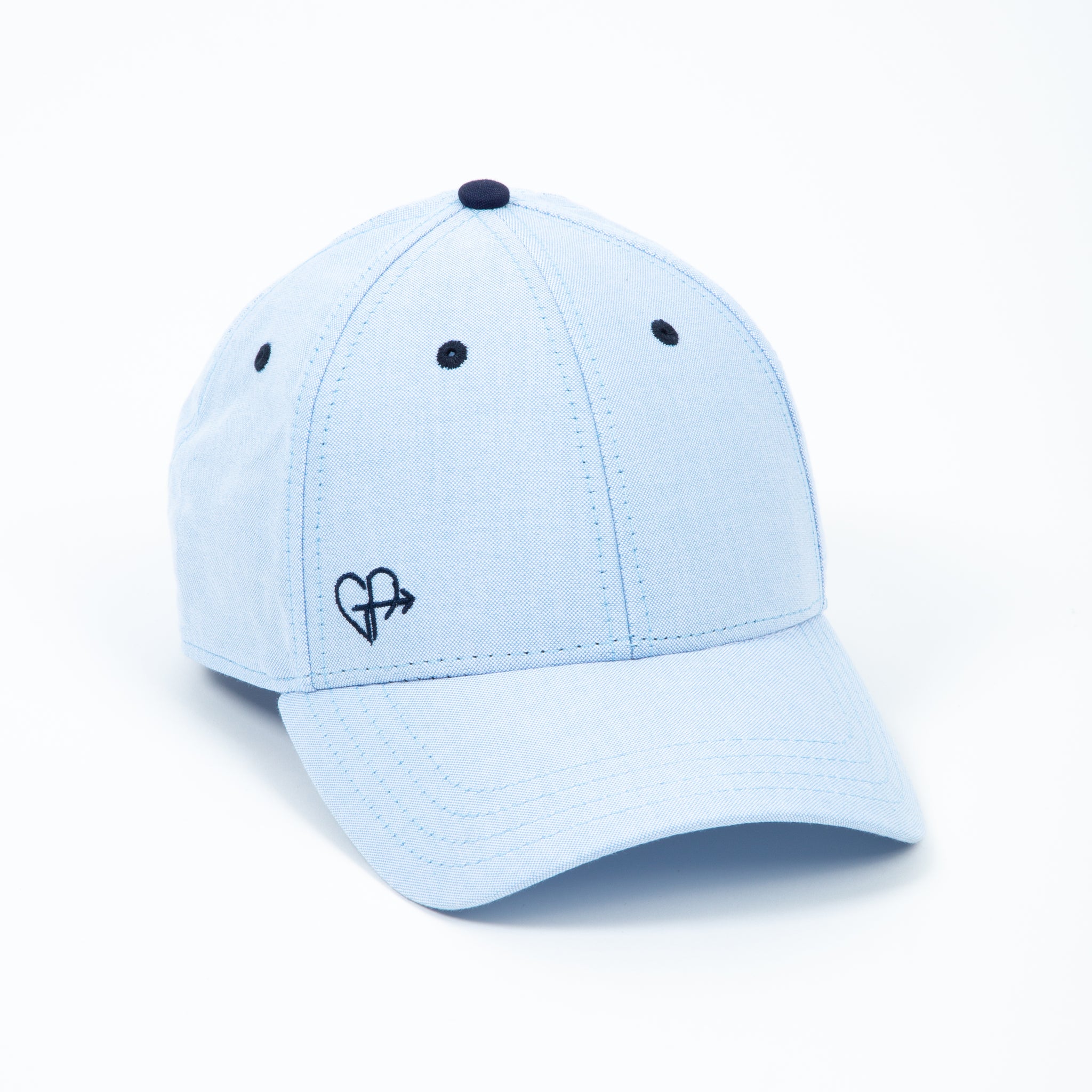 GA heart logo blue hat front Galey Alix