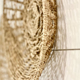 Seagrass with sass handwoven seagrass circular wall art detail shot Galey Alix