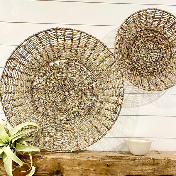 Seagrass with sass handwoven seagrass circular wall art Galey Alix
