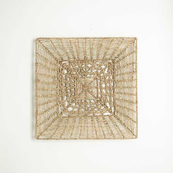 Seagrass with sass handwoven seagrass square wall art 16 inch Galey Alix