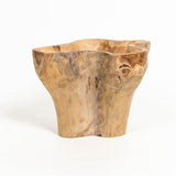 Teak on fleek hand carved natural teak bowl product shot Galey Alix
