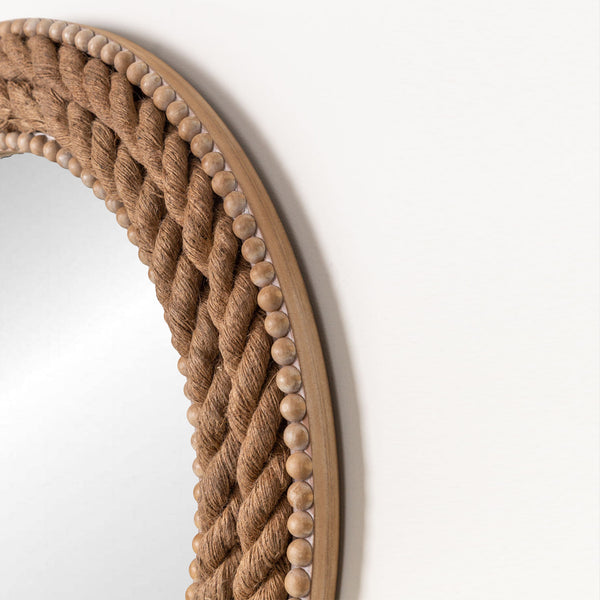 The MaryAnn hand braided rope mirror details Galey Alix
